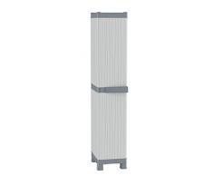 Terry Base 2350 UW Armoire colonne haute en plastique, grise, 35 x 43,8 x 181,8 cm