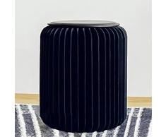 Qiansejiyidengzi Chaise Tabouret Banc de Chaussures Tabouret de Maquillage Carton pli Rond épaissir Portable ménage extérieur Train (Couleur : A)