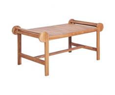 mewmewcat Table Basse de Jardin Extérieurs Table Basse de Cour 100x50x45 cm Teck Solide