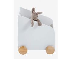 Vertbaudet Coffre bibliothèque à roulettes Ligne School Blanc TU