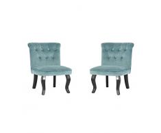 CaliCosy Fauteuil Crapaud en Velours - Lot de 2