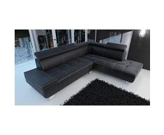 tendencio Canapé dangle Moderne et Design Daylon en Simili Cuir Noir