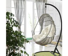 Là Vestmon Suspendu Hamac Chaise Coussins - Balançoire Panier Suspendu Coussin de Siege, Épaissir Oeuf Suspendu hamac Chaise Coussins Imperméable Siège de Chaise Rembourrage(Seat Cushion Only)