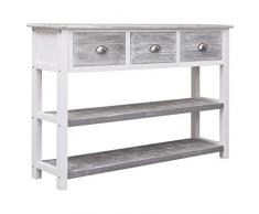 Festnight Buffet IKEA | Armoire à Manger Cabinet Meuble | Buffet Antique Gris 115 x 30 x 76 cm Bois pour Salon