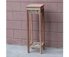 Ibuprofen Étagère à Fleurs Étagère à Fleurs Cadre de Fleur en Bois Massif Salon Style Chinois Meubles Anciens Multicouche Étage Imitation Acajou Carré Étagère à BonsaïA, Grand