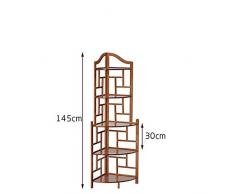 ZXPzZ Meuble d'angle Triangle Etagère Salon Rétro Simple Multi-Fonction Armoire De Rangement Etagère d'angle Etude Bibliothèque Salon Vitrine (Size : 145cm)