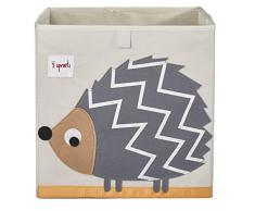 3 Sprouts - Sac et bac à jouets - Coffre a jouets Herisson