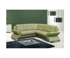JUSThome ORION BIS Canapé d'angle en cuir écologique (L x P): 225 x 225 cm Rouge