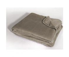 Douceur d'Intérieur Louna Jeté de Canapé Polyester Taupe 180 x 220 cm