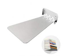 VNEIRW Premium Invisible Bibliothèque en métal DIY Conceal Étagère à livres empilable avec charge maximale de 15 à 20 lbs, Métal, argenté, S