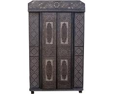 Guru-Shop Timor Oriental Armoire Avec Rail Suspendu, Bois, 196x115x52 cm, Armoires