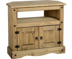 Seconique Corona Meuble TV dangle en pin ciré