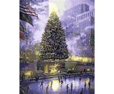 MBYWQ Peinture Numero Maroc Paysage Salon Bureau Décor Modulaire Peinture Peinture À La Main Photos par Numéros Dessin par Numéro Affiche Bricolage Bleu（sans Cadre）