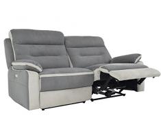 Meubletmoi Canapé de Relaxation électrique 2,5 Places Confort avec Repose-Pieds relevables et dossiers inclinables – Collection Utah