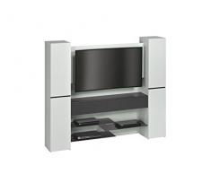 Matelpro-Banc TV design en bois coloris gris platine Rodolphe