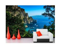 Lovemq Papel De Parede Côte DItalie Yacht Sailing Nature Fonds DÉcran, Chambre DHôtel Bar Restaurant Salon Canapé Tv Mur Chambre 3D Murales-400X280Cm