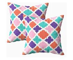 Couch Cushions Ikat Maroc Mode Motif Carrelage Art Abstrait Artistique Contexte Co Librairie Vacances Hôpital Canapé Maison Auberge Confortable 45X45 Cm Fermeture Éclair 2 Pc Perso