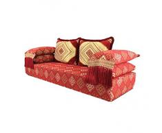 Nadia Canapé marocain Oriental marocain avec Pouf et Assise en saillie Marrakesch MO5008OG CASA Moro