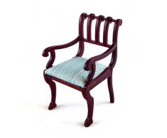 Melody Jane Maison de Poupées Miniature 1:12 Salon Fin Meubles Britannique Colonial Fauteuil