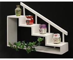 DanDiBo Casse dimprimerie 12269 escalier 45 cm Etagère murale Vitrine de collection Vitrine Etagère Console