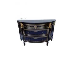 Louises Baroque Rokokoko Commode Style Ancien Louis XIV. Meuble de Commode Style Baroque Rokoko Noir avec doré Largeur 138cm