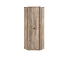 SMARTBett Malkolm Armoire d'angle en chêne avec 1 Porte et 1 Armoire d'angle 74,5 cm