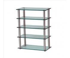 GEM 5shelf profond transparent/Hifi meuble 600 x 300 mm