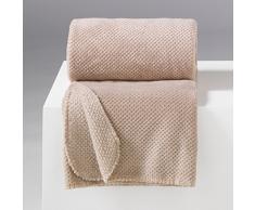 Douceur d'Intérieur Jeté de Canapé Flanelle Calinou Polyester/Jacquard Lin 220 x 180 cm
