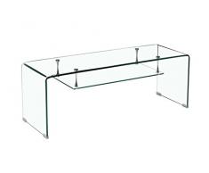 Meuble TV en Verre Transparent - étagère Suspendue Style épurée - Design Salon Moderne - Ice