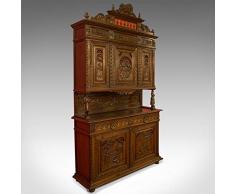 Buffet Breton Antique sculpté en chêne 1880