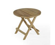 Table Basse Pliante Ronde en Teck Ecograde Kuta ø 50 cm