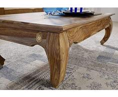 Table basse 130x75cm - Bois massif de palissandre laqué - Inspiration Ethnique-Coloniale - OPIUM #632
