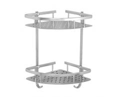 AllRight 2 Pcs Étagère dangle Salle De Bain Murale Aluminium Rangement De Douche