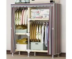 RKY Armoire, Armoire Assemblée Tissu Tissu Oxford Tissu Armoire Armoire Simple Armoire de Rangement Bonnetière 4 Couleur en Option /-/ (Color : C)
