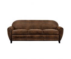 Rendez vous déco Canapé Club 3 Places Marron Vieilli