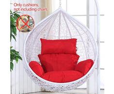 BLSTY Chaise Suspendue Coussin de Siege Coussins de Chaise, en Plein Air Ergonomique Coussin de Dossier pour Hanging Egg Chair Hamac Coussin Pas de Chaise-F-Conventionnel
