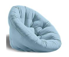 mds Nest, Fauteuil futon Convertible pour Adultes : Douillet, Pratique, et Confortable - 744 - Bleu Clair