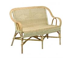 Tropic Attitude Crapaud Canapé Calme-Toi, Rotin, Naturel, 57x103x84 cm