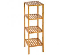TecTake Étagère Debout Salle de Bain Bois de Bambou - diverses modèles - (4 Niveaux | 33x33x97cm | No. 401647)
