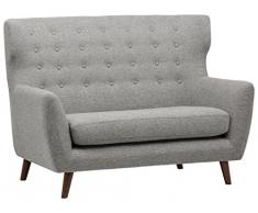 Marque Amazon - Rivet Hawthorne - Divan moderne style vintage à finition capitonnée, largeur 144,8 cm, Argenté