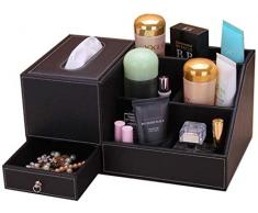 DJSSH Boîtes à Bijoux Salon Cuir PU Bureau Bureau Organisateur Pen Table Basse Porte-Bureau télécommande Boîte de Rangement for téléphone Mobile Boîte de Tissu imperméable DJSSH