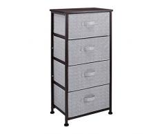 AmazonBasics Commode pour armoire - 4 tiroirs en tissu - bronze