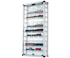 Pureday Vitrine de Collection en Aluminium et Verre verrouillable 60 x 120 cm