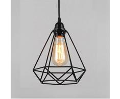 Lampe Suspension Vintage, Maxsal E27 Lustre Plafonniers (sans ampoule) Style Retro Industrielle (forme de cage)