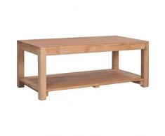 vidaXL Table Basse en Teck Massif 100 x 50 x 40 cm