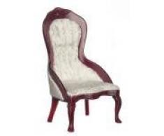 Melody Jane Maison De Poupées Victorienne Acajou Dames Blanches Fauteuil Miniature Salon Mobilier