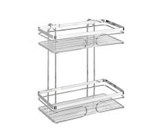 Wenko 20410100 Premium Etagère 2 Niveaux Inox 24,5 x 13 x 30,5 cm