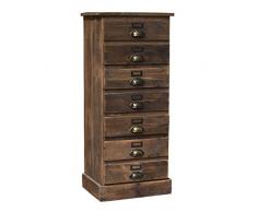 LORIGINALE DECO Meuble Colonne Semainier Grainetier Meuble à Tiroirs Industriel Campagne 94 x 40 x 31 cm