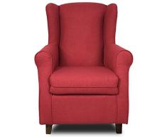 SuenosZzz, le spécialiste du repos.SuenosZzz - Fauteuil d'allaitement à oreilles, tissu Aspen 60, rouge grenat Moderne Medida: 102 x 76 x 74. Rouge grenat