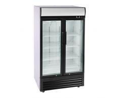 Royal Catering Frigo À Boissons Réfrigérateur Bar Vitrine RCGK-B630-2 (630 L, 350 W, 8 étagères de 53 x 39,5 cm, Portes palières qui se ferment automatiquement, Températures 2–8 °C)